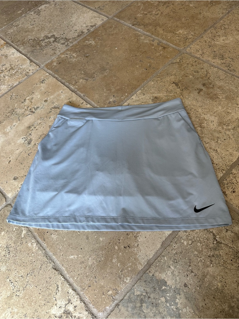 Nike Light Blue Women's Athletic Skort with Black Swoosh